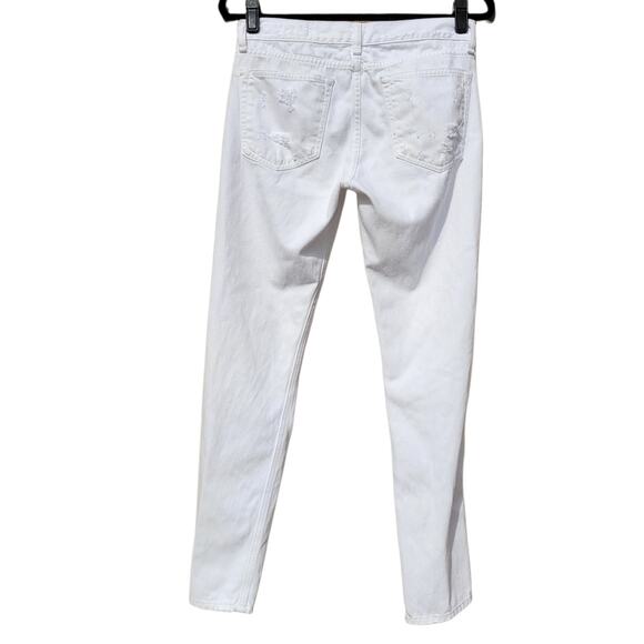 Rag & Bone Jeans Boyfriend Distressed Rebel Bright White Denim Pants Size 26 - Picture 2 of 8